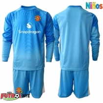 Camiseta Manchester United Portero Primera Equipación para niños 2025-26 manga larga (+ pantalones cortos)